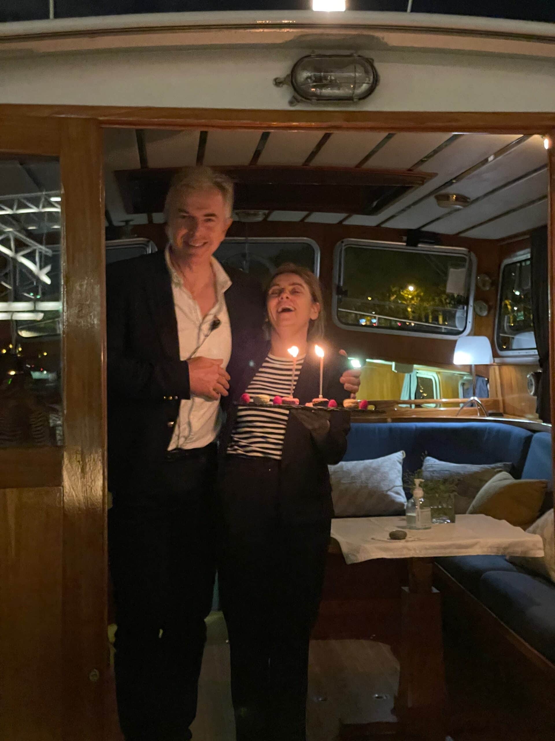 Birthday on a private barge on the Seine